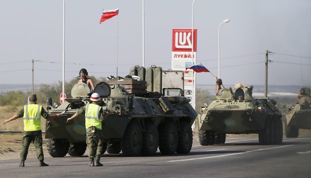 Rosyjski konwój przy granicy z Ukrainą /YURI KOCHETKOV /PAP/EPA
