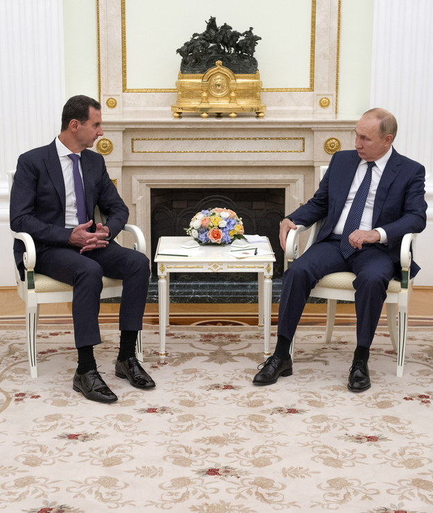 Rosyjski przywódca Władimir Putin w poniedziałek spotkał się w Moskwie z syryjskim prezydentem Baszarem el-Asadem /MIKHAEL KLIMENTYEV/SPUTNIK/KREMLIN POOL /PAP/EPA