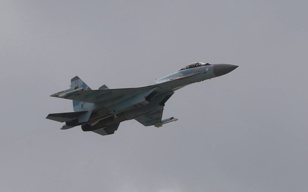 Rosyjski samolot Su-35 /MAXIM SHIPENKOV    /PAP/EPA