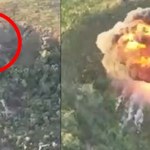 Rosyjski superczołg spadł z klifu i dopadł go dron. Jest nagranie