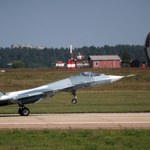 Rosyjski supermyśliwiec T-50 (PAK FA) w płomieniach