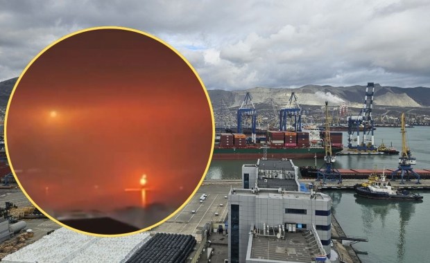 Rosyjski terminal naftowy w ogniu. Ukraińskie drony uderzają w Noworosyjsk