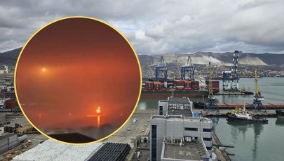 Rosyjski terminal naftowy w ogniu. Ukraińskie drony uderzają w Noworosyjsk