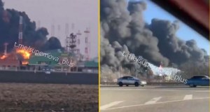 Rosyjski węzeł naftowy w ogniu. Ukraińcy wykorzystali drony