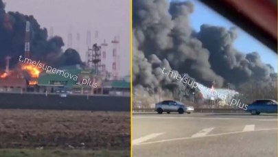 Rosyjski węzeł naftowy w ogniu. Ukraińcy wykorzystali drony