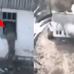 Rosyjski żołnierz wszedł oknem i wyleciał drzwiami. Jest nagranie