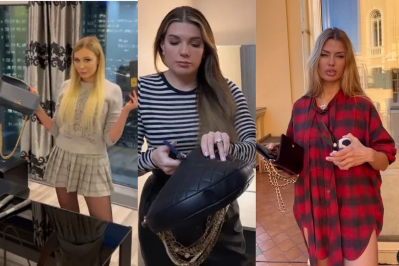 Rosyjskie influencerki niszczą torebki Chanel /Instagram