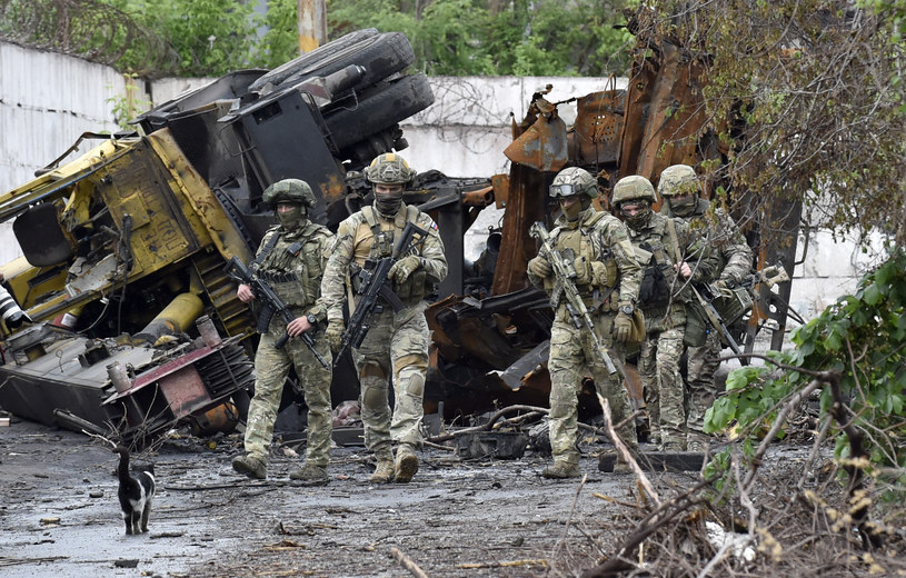 Rosyjskie wojska w Mariupolu /Olga Maltseva /AFP