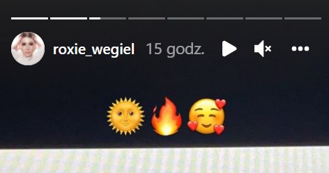 Roxie Węgiel: instagram.com/roxie_wegiel/ /Screen instastory /Instagram