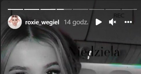 Roxie Węgiel: instagram.com/roxie_wegiel/ /Screen instastory /Instagram