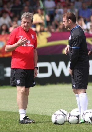 Roy Hodgson w czasie otwartego treningu Anglików w Polsce //PAP