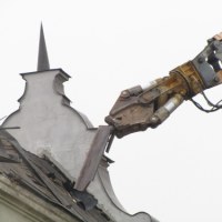 Rozbiórka dworca Łódź Fabryczna