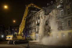 Rozbiórka kamienicy w Lublinie