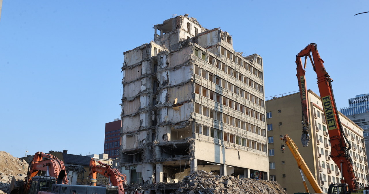 Rozbiórka łódzkiego Hotelu Światowit