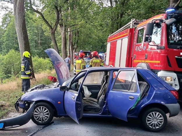 Rozbite auto /KPP Choszczno /Policja