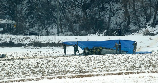 Rozbity południowokoreański samolot wojskowy /YONHAP SOUTH KOREA /PAP/EPA