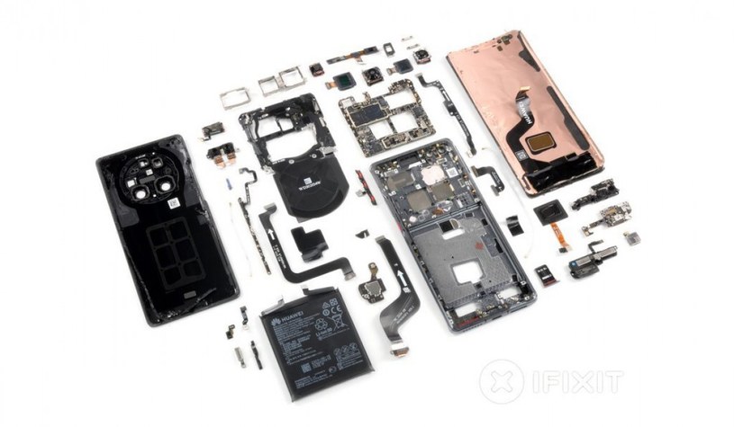 Rozebrany Huawei Mate 40 Pro / fot. iFixit /materiał zewnętrzny