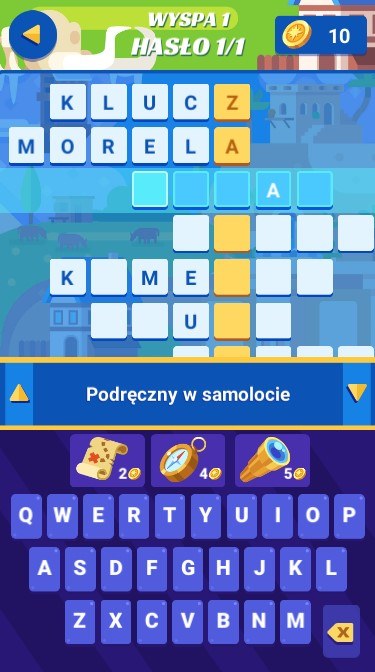 Rozgrywka gry online za darmo Crossword Island /Click.pl