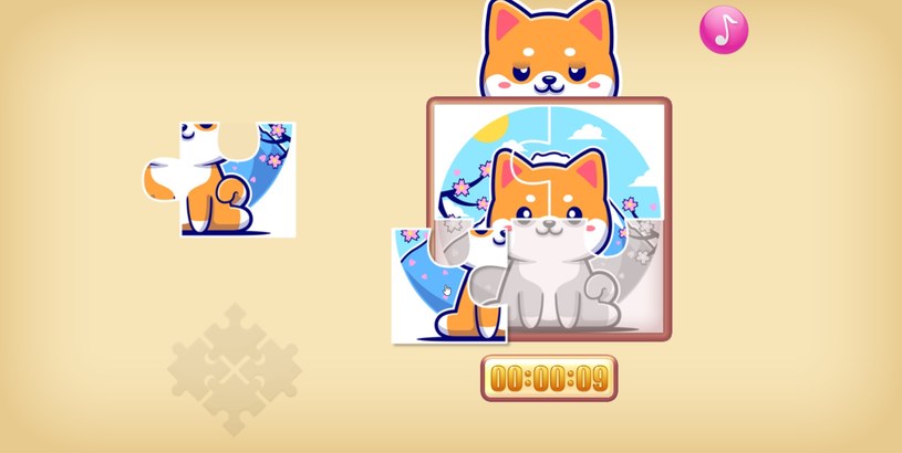 Rozgrywka gry online za darmo Cute Puppies Puzzle /Click.pl