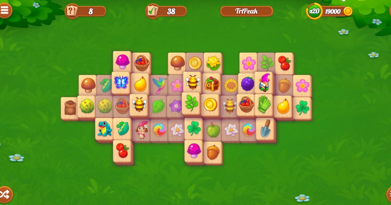 Rozgrywka gry online za darmo Garden Tales Mahjong /Click.pl