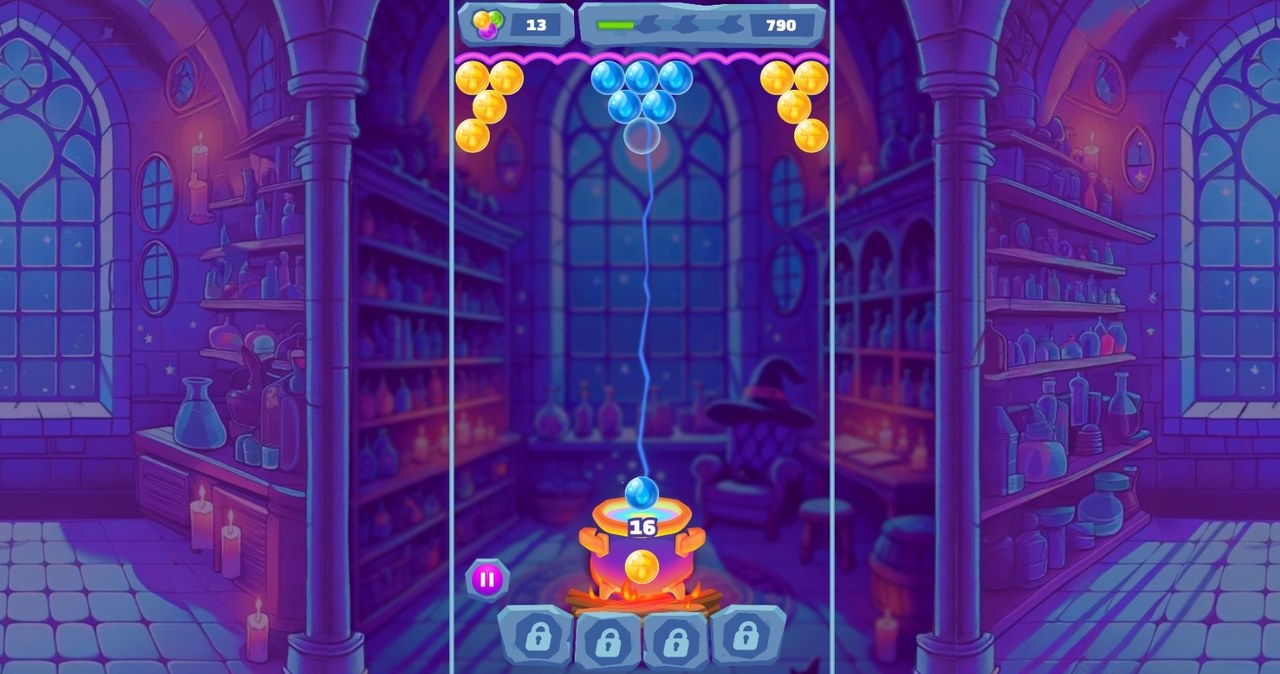 Rozgrywka gry online za darmo Kulki Bubble Shooter Witch Tower /Click.pl