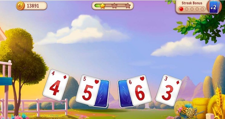 Rozgrywka gry online za darmo Pasjans Solitaire Farm: Seasons /Click.pl