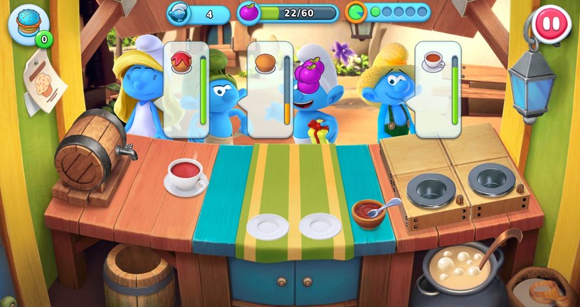Rozgrywka gry online za darmo The Smurfs Cooking /Click.pl