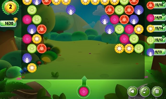 Rozgrywka gry w kulki za darmo Bubble Shooter Vegetables /Click.pl