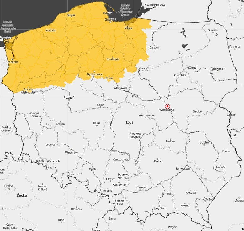 Rozkład ostrzeżeń IMGW /