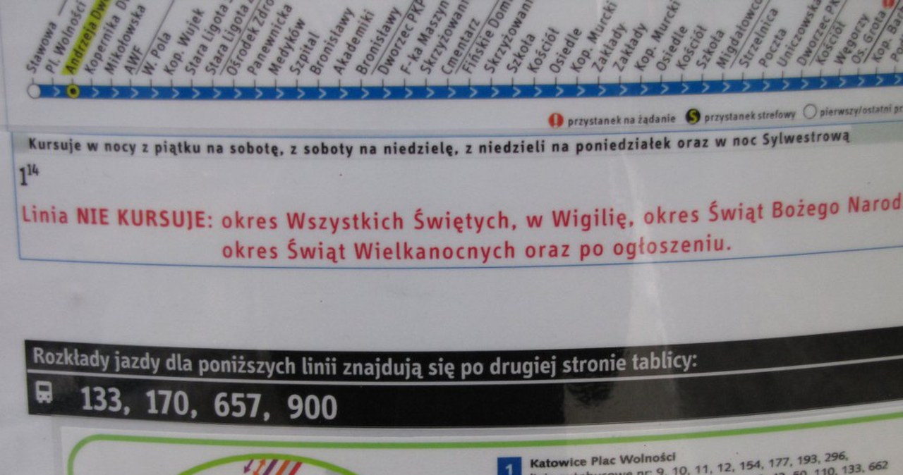 Rozkłady jazdy widmo na dworcu w Katowicach 