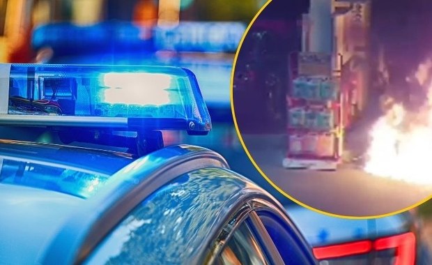 Rozlał paliwo na stacji, podpalił, odjechał. Grozi mu 10 lat za kratkami