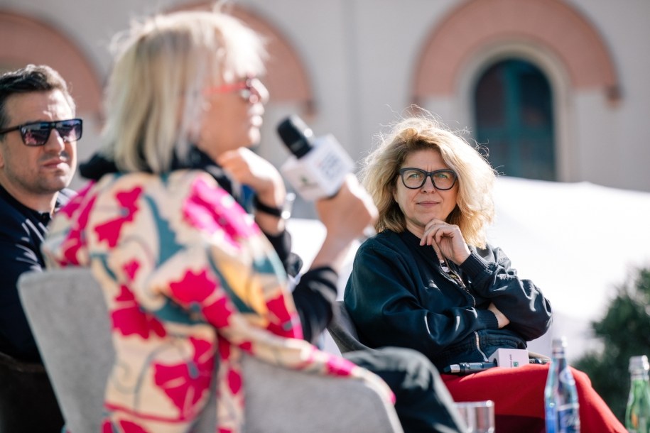 Rozmowa z Anną Jadowską i Dorotą Pomykałą w miasteczku festiwalowym /Dominika Scheibinger /Materiały prasowe