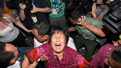 Rozpacz na konferencji ws. zaginionego boeinga. "Zdrajcy!"