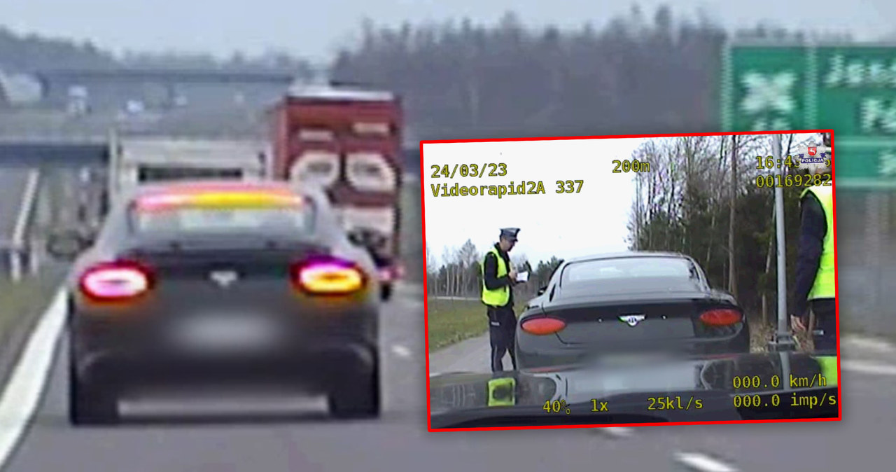 Rozpędził się do prawie 250 km/h. Teraz musi uwarzać /INTERIA.PL/Policja