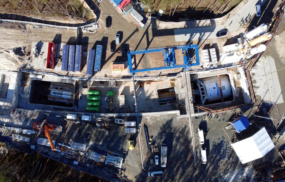 Rozpoczęcie drążenia tunelu w Świnoujściu / 	Marcin Bielecki    /PAP