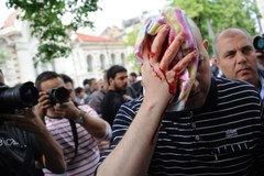 Rozruchy przed meczetem w Sofii