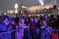 Rozświetlenie energooszczędnej choinki na Rynku Głównym w Krakowie