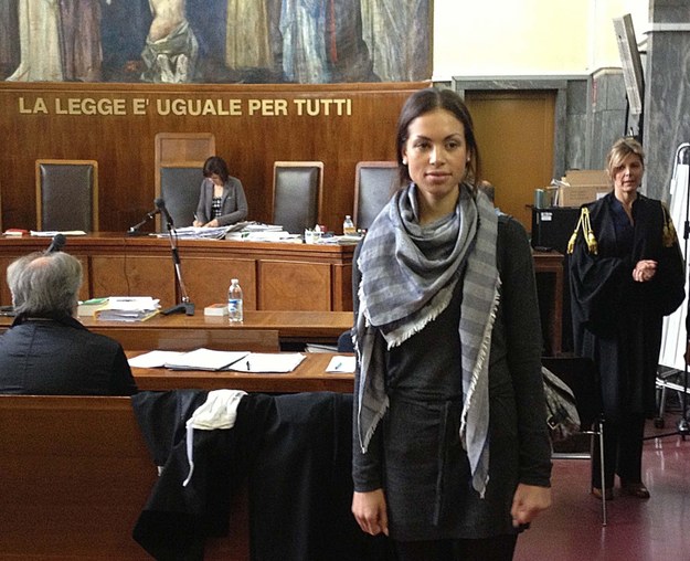 Ruby w sądzie w Mediolanie /STEFANO PORTA /PAP/EPA