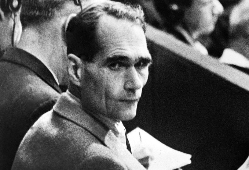 Rudolf Hess w czasie procesów norymberskich /STRINGER /AFP
