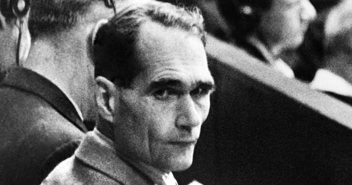 Rudolf Hess w czasie procesów norymberskich /STRINGER /AFP