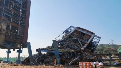 Runął jeden z obiektów elektrociepłowni. Akcja ratunkowa