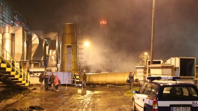 Runął komin ciepłowni w Bolesławcu