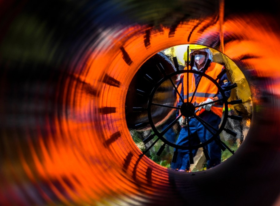 Rurociąg Balkan Stream w czasie budowy, zdj. archiwalne /VASSIL DONEV /PAP