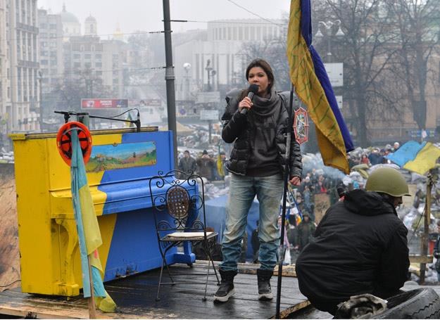 Rusłana jest jedną z twarzy Euromajdanu w Kijowie /arch. AFP