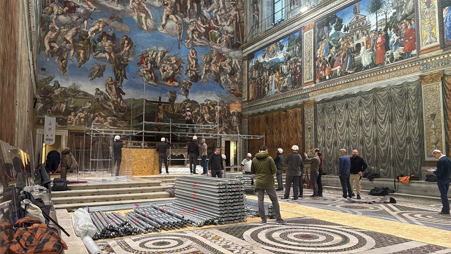 Rusztowania w Kaplicy Sykstyńskiej /Vatican Media /