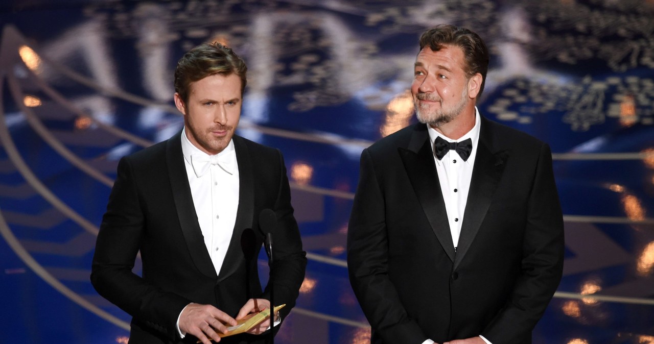 Ryan Gosling i Russell Crowe, czyli równi goście /AFP