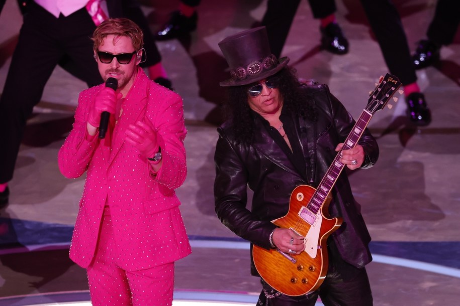 Ryan Gosling i Slash na oscarowej scenie /CAROLINE BREHMAN /PAP/EPA