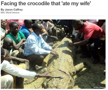 Rybak zabił krokodyla ludojada