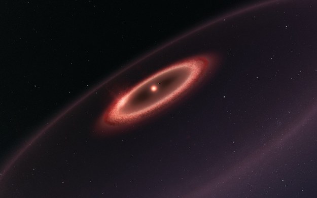 Rysunek możliwych pierścieni wokół Proximy Centauri /ESO/M. Kornmesser /Materiały prasowe