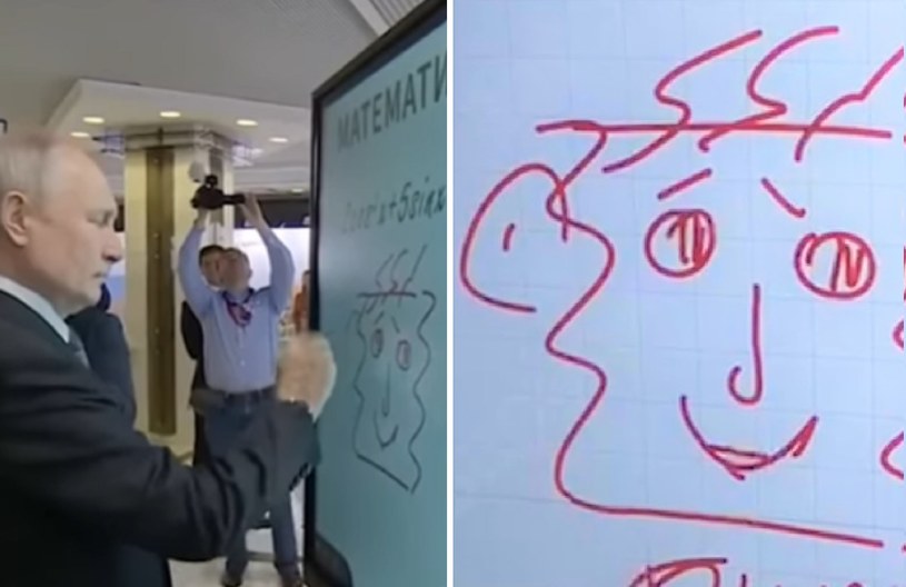 Rysunek namalowany przez Putina może być jego autoportretem - uważają specjaliści /Twitter